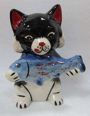 Lot 1278 - Lorna Bailey - Pikey the Cat, 12cm high.