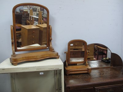 Lot 1539 - XIX Century Dressing Table Mirror, shaped...