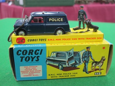Lot 648 - Corgi Toys 448 BMC Mini Police Van with...