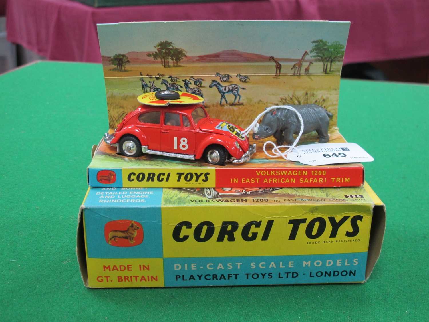 Lot 649 - An Original Corgi 256 Volkswagen Beetle 1200...