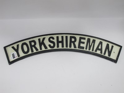 Lot 1408 - A Cast Iron Sign 'Yorkshireman', 51cm wide.