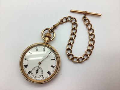 Lot 141 - A Gold Plated Cased Openface Pocket Watch, the...