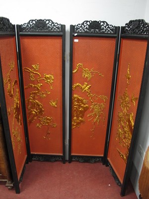 Lot 1613 - Oriental - Chinese Folding Screen with...