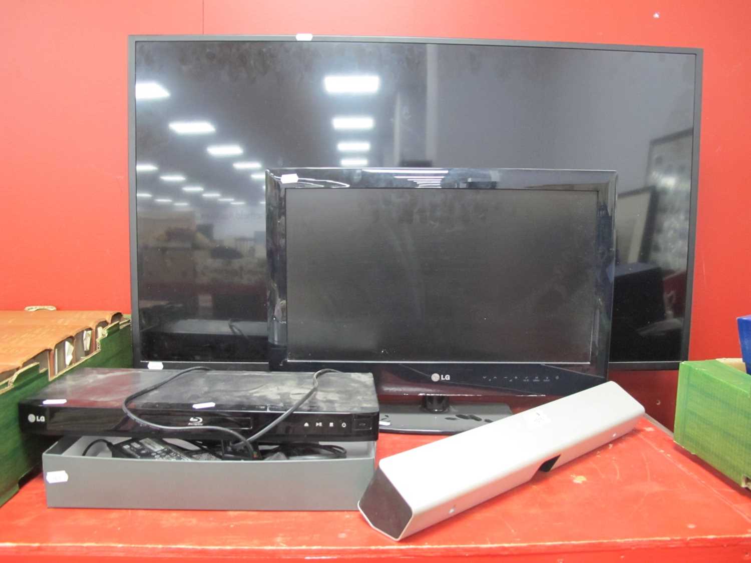 Lot 1018 - Sony Flat Screen TV, model no 43W4663; an LG...