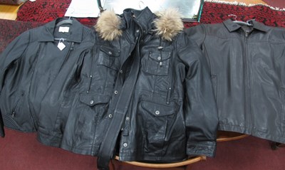 Lot 1180 - John Lewis Brown Leather Jacket, size L; LLD...