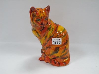 Lot 1280 - Anita Harris Fusion Glaze Tiger Effect Cat...