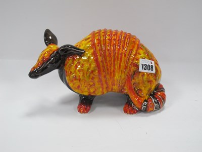 Lot 1308 - Anita Harris Figure of an Armadillo, in...