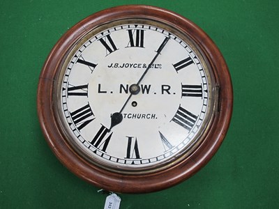 Lot 343 - L.N.W.R Railway Clock, "J.B. Joyce and Co Ltd"...
