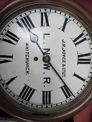 Lot 343 - L.N.W.R Railway Clock, "J.B. Joyce and Co Ltd"...
