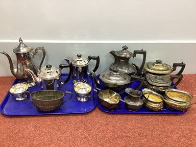 Lot 37 - Assorted Plated Tea Wares, including Viners...