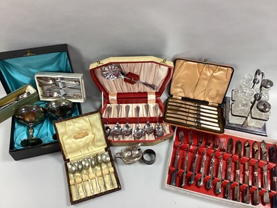 Lot 64 - Boxed and Cased Sets of Plated Cutlery,...