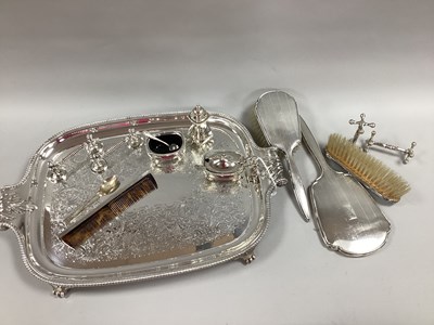 Lot 13 - A Hallmarked Silver Backed Dressing Table Set,...