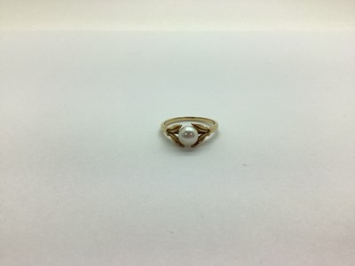 Lot 237 - Mikimoto; A Modern Single Pearl Dress Ring,...