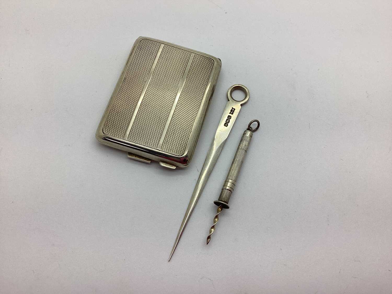 Lot 111 - A Hallmarked Silver Match Book Case, allover...