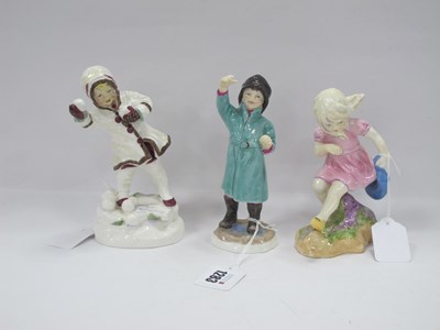 Lot 1283 - Worcester Figurines 'February', 'March' and...