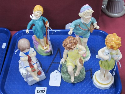 Lot 1262 - Worcester Figurines Days of The Week Themed,...