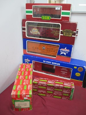 Lot 333 - Six "G" Gauge Boxed U.S.A Outline Items of...