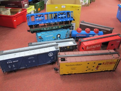Lot 350 - Nine 'G' Gauge Unboxed Items of Rolling Stock,...