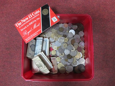 Lot 1298 - Mixed U.K. and European coinage and notes.