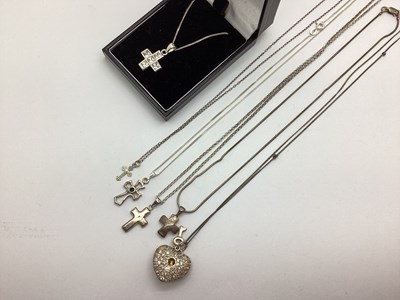 Lot 179 - A Collection of Cross Necklaces of A...