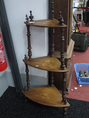 Lot 1530 - XIX Century Three Tier Corner Whatnot, with...