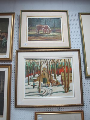 Lot 1487 - Canadian Oil on Canvas, signed indistinctly...