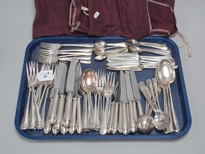 Lot 58 - A Matched Hallmarked Silver Part Canteen of...