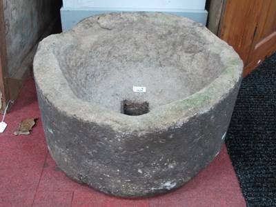 Lot 1529 - Stone Trough, of a circular for, 27cm high,...