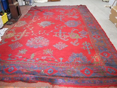 Lot 1573 - Turkey Pattern Wool Carpet, geometric motifs...