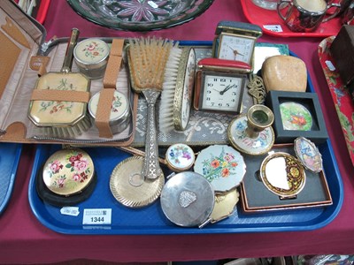 Lot 1344 - Ladies Compactums, ladies table tray, mirror,...