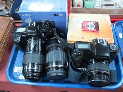 Lot 1409 - Four Canon Cameras, to include EOS 100F N,...