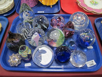 Lot 1268 - A Collection of Glass Paperweights, including...