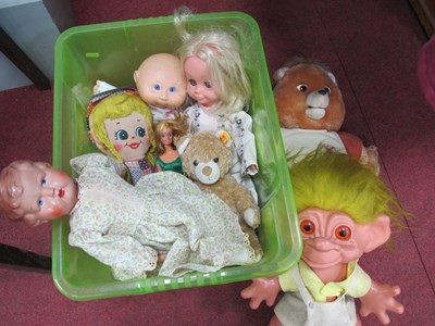 Lot 1452 - Dam Things 1964 Troll Doll, Teddy Ruxpin doll,...