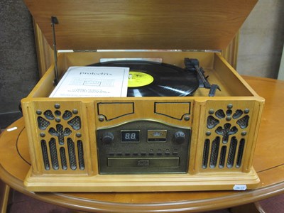 Lot 1546 - Prolectrix Model TJ/SB513774, turntable, radio...