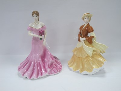 Lot 1276 - Coalport Pair of Sentiments China Figurines,...