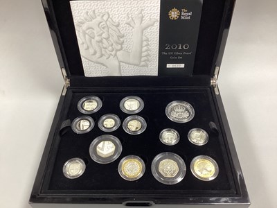 Lot 404 - 2010 Royal Mint UK Silver Proof Thirteen Coin...