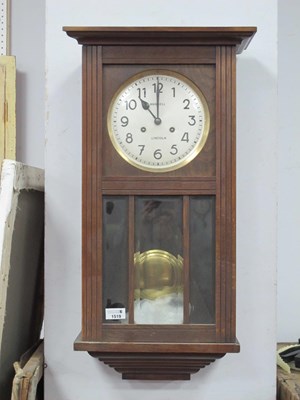 Lot 1519 - 1940's Oak Cased Wall Clock "Mansell Lincoln",...