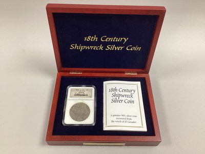 Lot 400 - 1780 El Cazador Shipwreck Silver 8 Reales Coin,...
