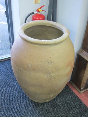 Lot 1530 - A large terracotta garden urn 90cm h.