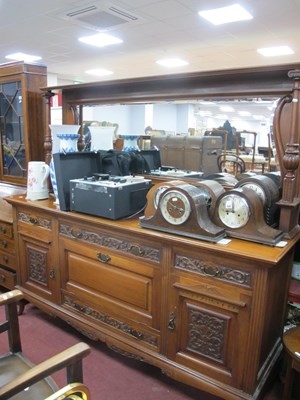 Lot 1598 - Early XX Century Walnut Mirror Back Sideboard,...