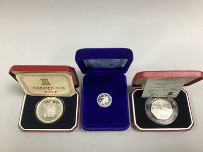 Lot 378 - Three Isle Of Man Silver Proof Coins,...