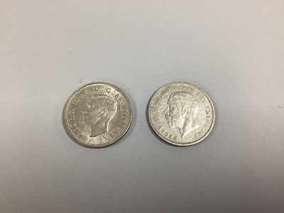 Lot 349 - Two GB Silver Crowns, a 1935 George V and a...