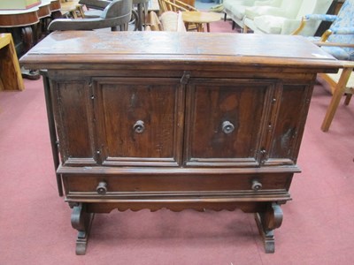 Lot 1618 - Continental Cabinet, with a distressed top,...