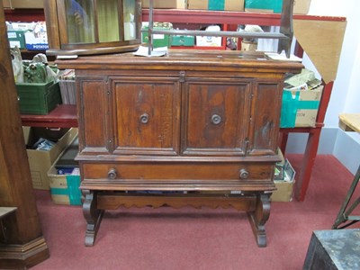 Lot 1500 - Continental Cabinet, with a distressed top,...