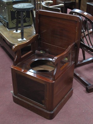 Lot 1559 - XIX Century Mahogany Box Commode, with a...