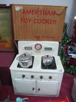 Lot 1440 - Amersham Toys, vintage tin plate toy cooker...