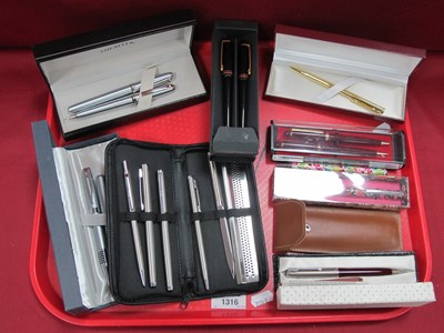 Lot 1316 - Pens to include Parker and Sheaffer. One tray