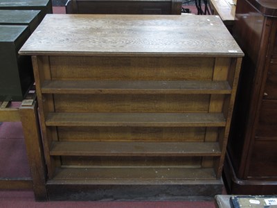 Lot 1558 - XX Century oak church side bookcase cabinet...