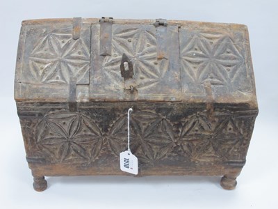 Lot 1510 - A Continental Wooden Salt Box, of house form...