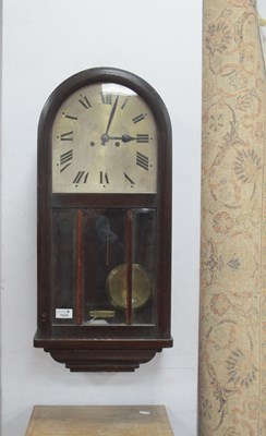 Lot 1524 - Regulator Wall Clock, circa 1920's with arched...